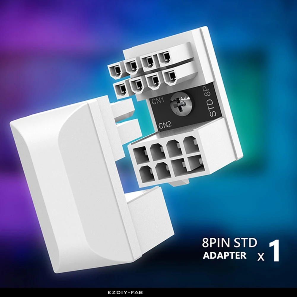 Złącza ATX 8-pin żeńskie na 8-pin męskie kątowe, części komputerowe, adaptery karty graficznej, akcesoria do GPU komputerów stacjonarnych
