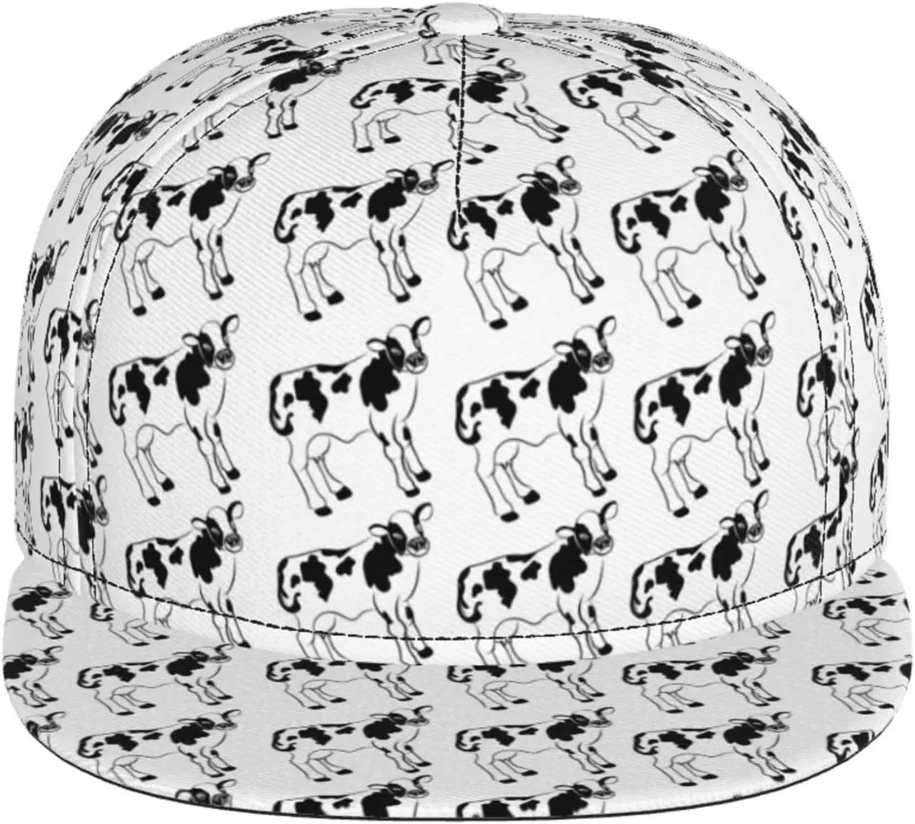 

Cows Mens Baseball Hat Cap Black and White Cows Funny Dad Cap Golf Hat Cozy Breathable Adjustable Full Print Cap Hat