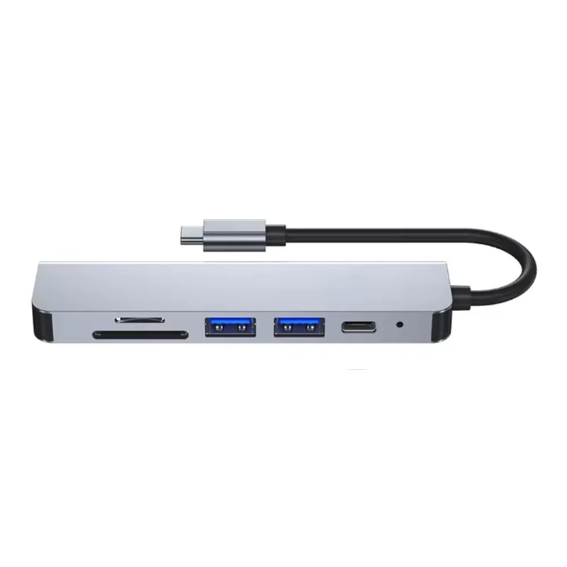 6 in 1 USB C Hub to 4K HDMI SD TF Card Reader 100W PD USB 3.0 2.0 HUB Type C Charging Docking Splitter for MacBook iPad Samsung