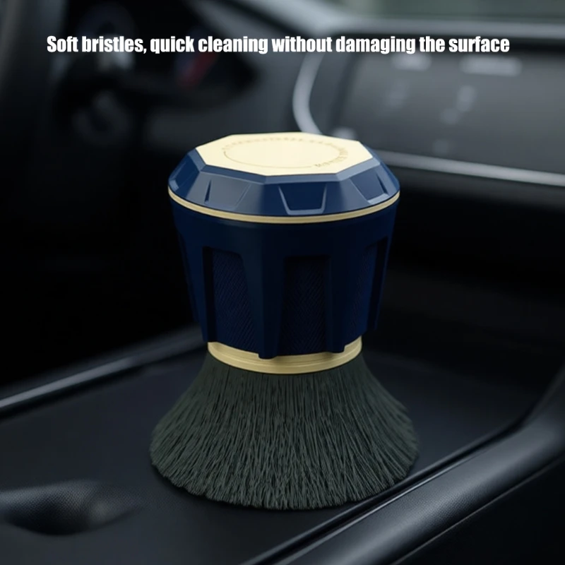  Car Cleaning Brush For Tight Spaces With Soft Bristles And Replaceable Head
