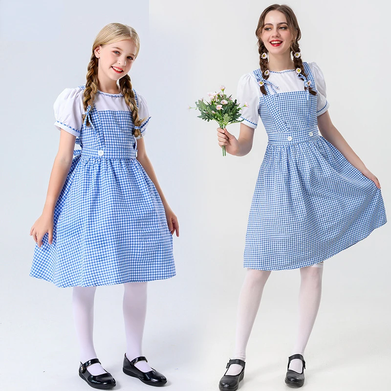 Halloween Party Dress Wizard of Oz Dorothy Alice Princess Dress Maid Dress Party Stage Performance Dress Cosplay Costume Dresses