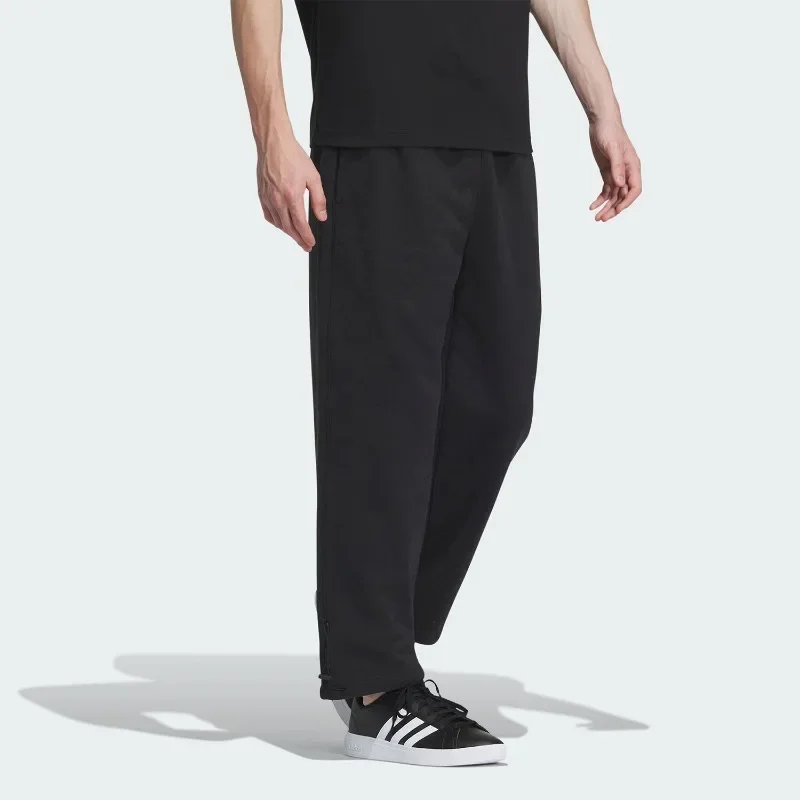 Adidas Unisex Autumn Winter Breathable Mesh for Men Women, Straight Leg Elastic High Waist Zip Pockets Cycling Trousers IT3968