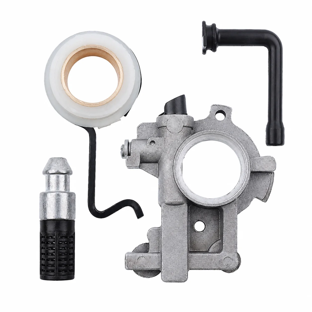Oil Pump Oiler Kit with Worm Gear Oil Line Filter For Stihl 065 064Av MS650 066 MS660 Replaces 1122 640 3205 1122 640 7105 Parts