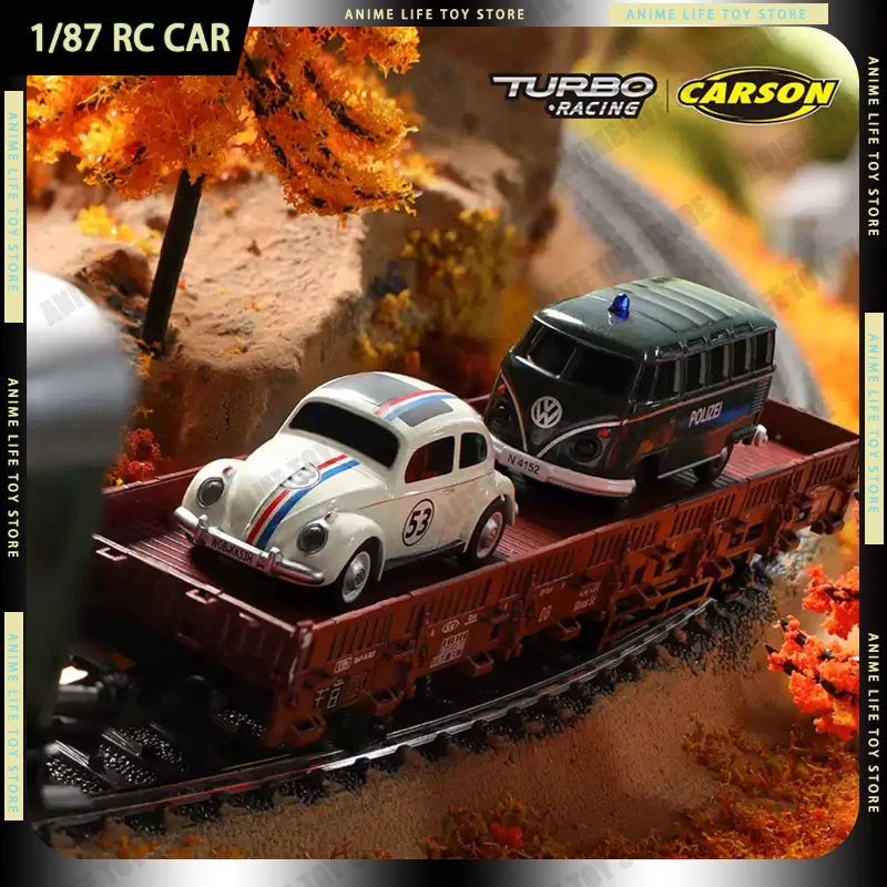 2026 Turbo Racing No.53 Herbie Carson Coche RC 1/87 Micro Volkswagen Beetle WOB.KK53H RWD 2.4Ghz con Luz LED RTR Regalo de Cumpleaños