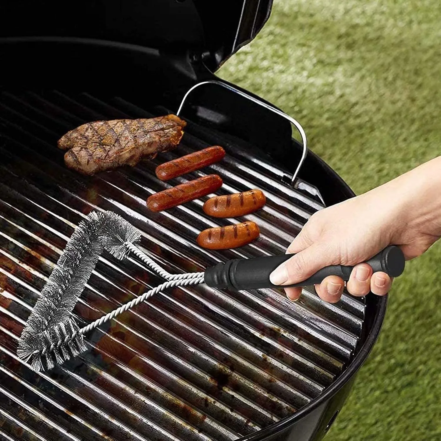 BBQ Cleaner - 2 PCS Stainless Steel Wire Brush Set for Grills and Ovens