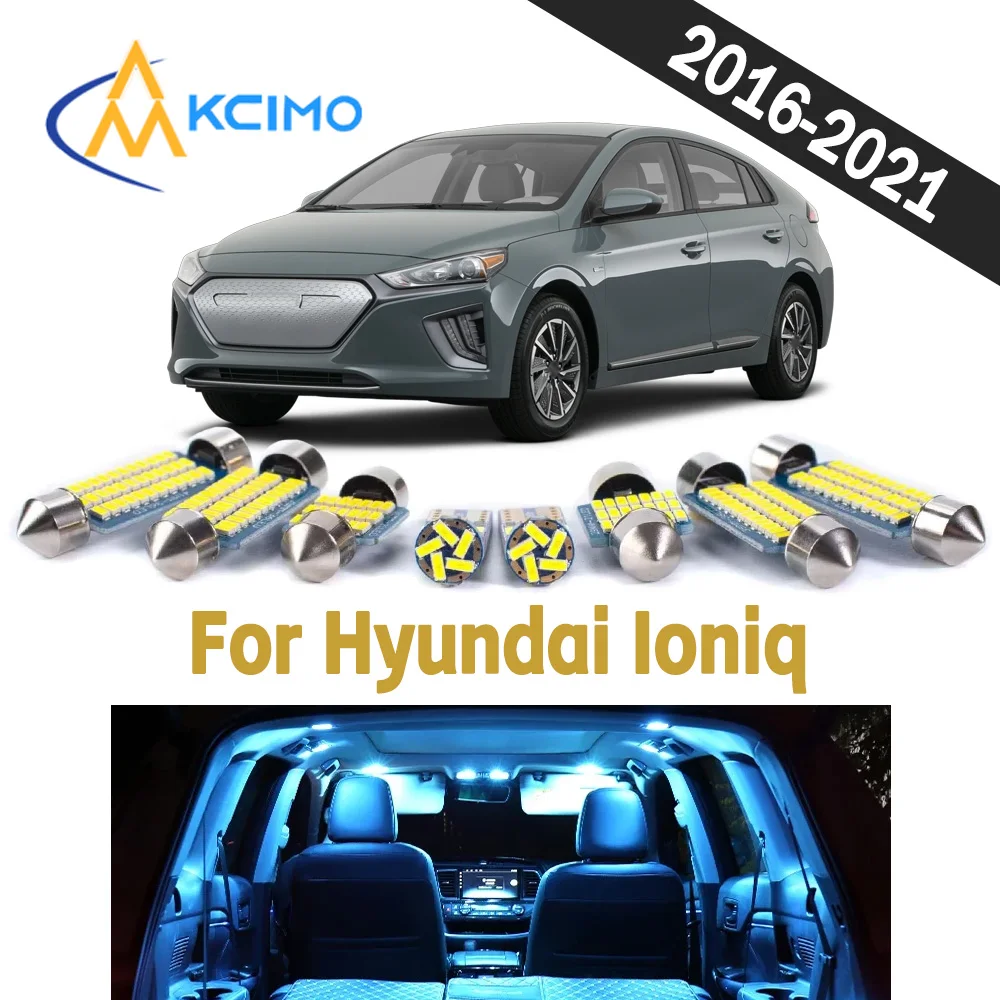 

Durable Auto Interior LED Light Kit For Hyundai Ioniq 2016-2021 CANBUS Bright Wear Resistant Vehicle Indoor Lighting Bulbs