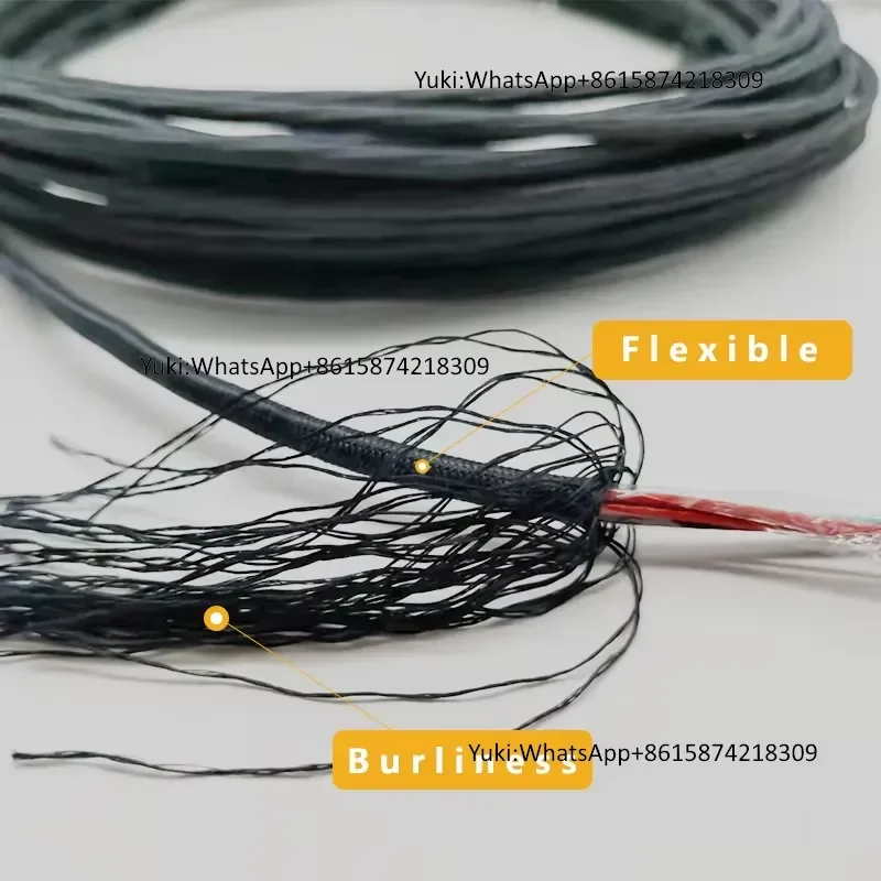 Super Light 4 Core SM Optical Fiber Overhead FEP Insulated UAV Mooring Cable with 100kg Work Strength for Drone Tethering