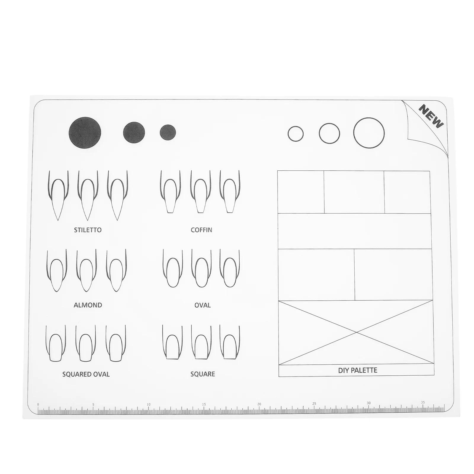 

Nail Supplies Coloring Pad Acrylic Silicone Mat Application Stickers Manicure Training Practice Template Work