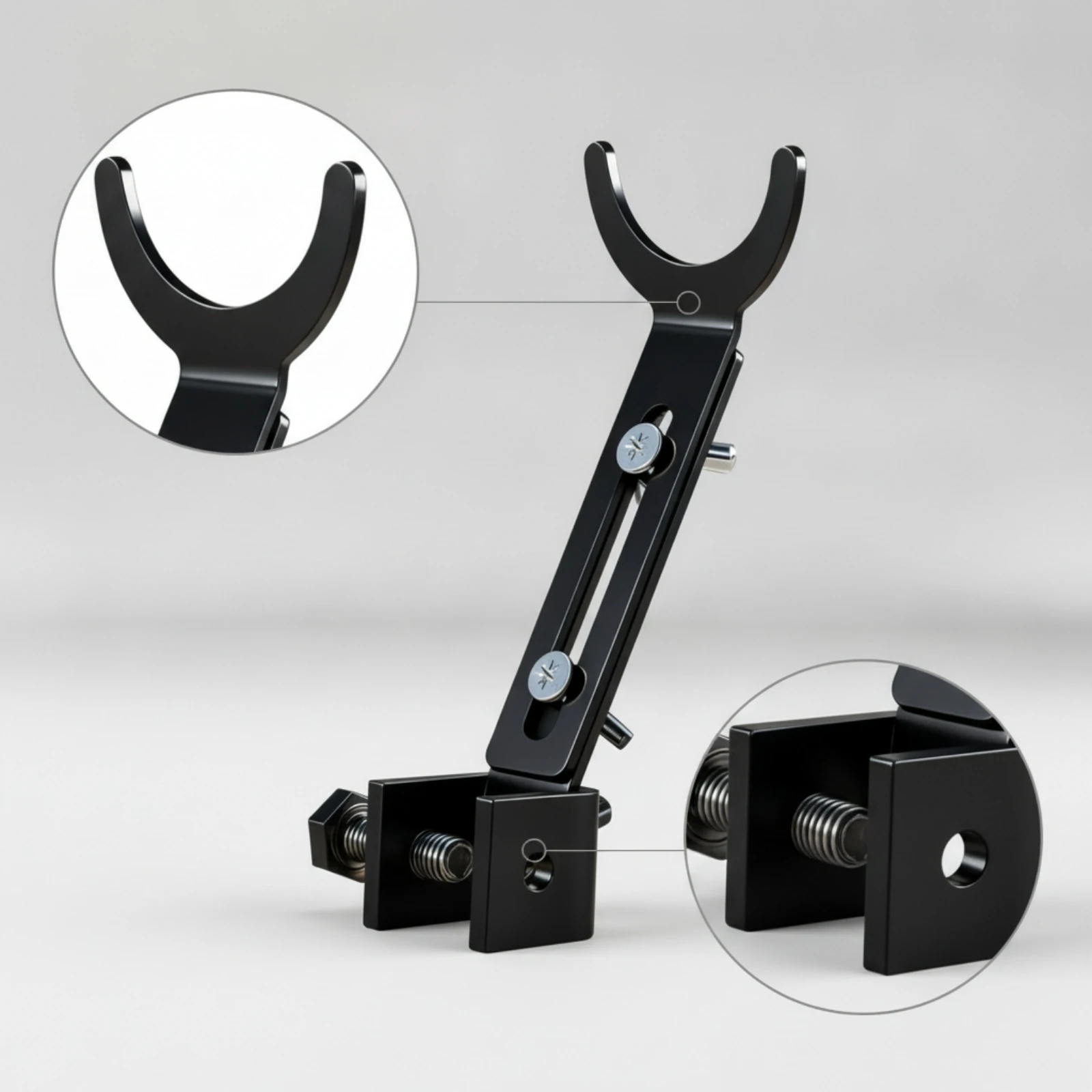 Cookware Handle Stabilizer Bracket Metal Bracket with Adjustable Clamping Base for Home Cooks, Stovetop, Stir-Frying