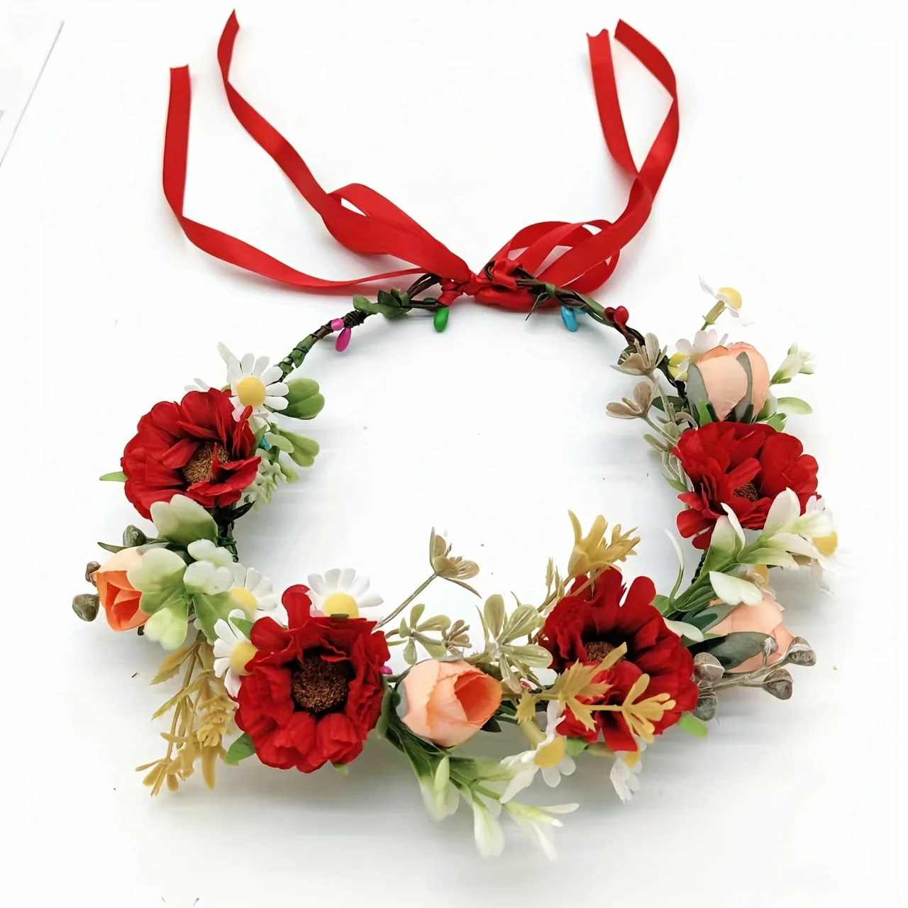 New Forest-style Floral Headband, Exquisite Flower Crown Hair Accessory for Outdoor Photography and Travel Portrait Photography