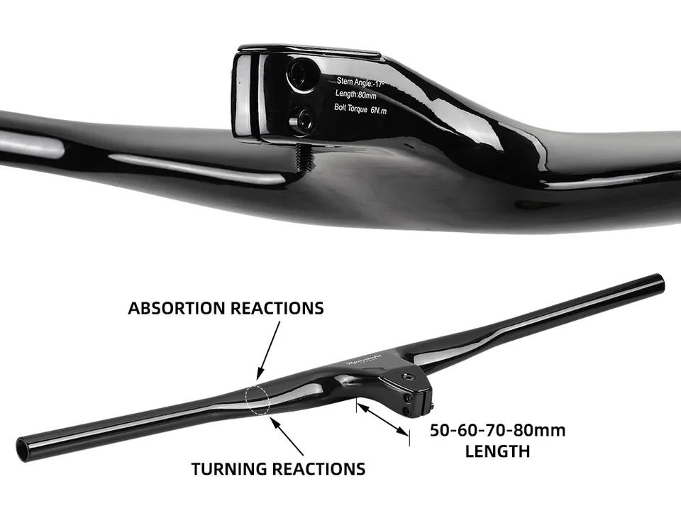 MTB Integrated Handlebar Utralight Full Carbon Fiber Bike