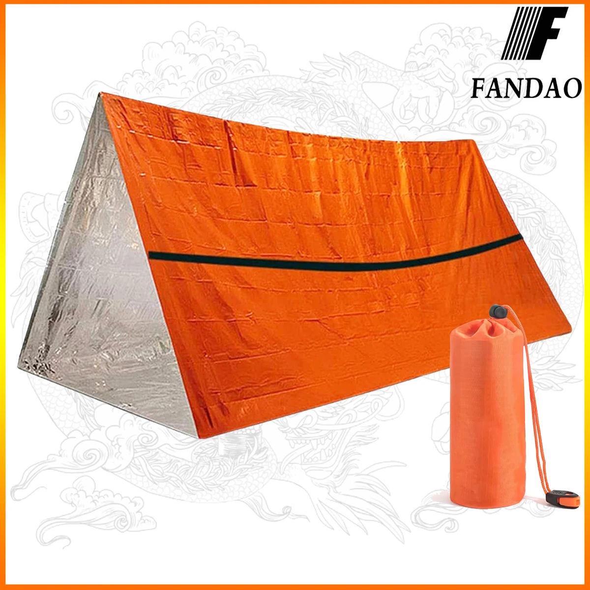 

Emergency Survival Shelter Tent 59 X 98.4inch Waterproof 2-Person Mylar Thermal Shelter for Hiking Camping Life Tarp Tube Tent