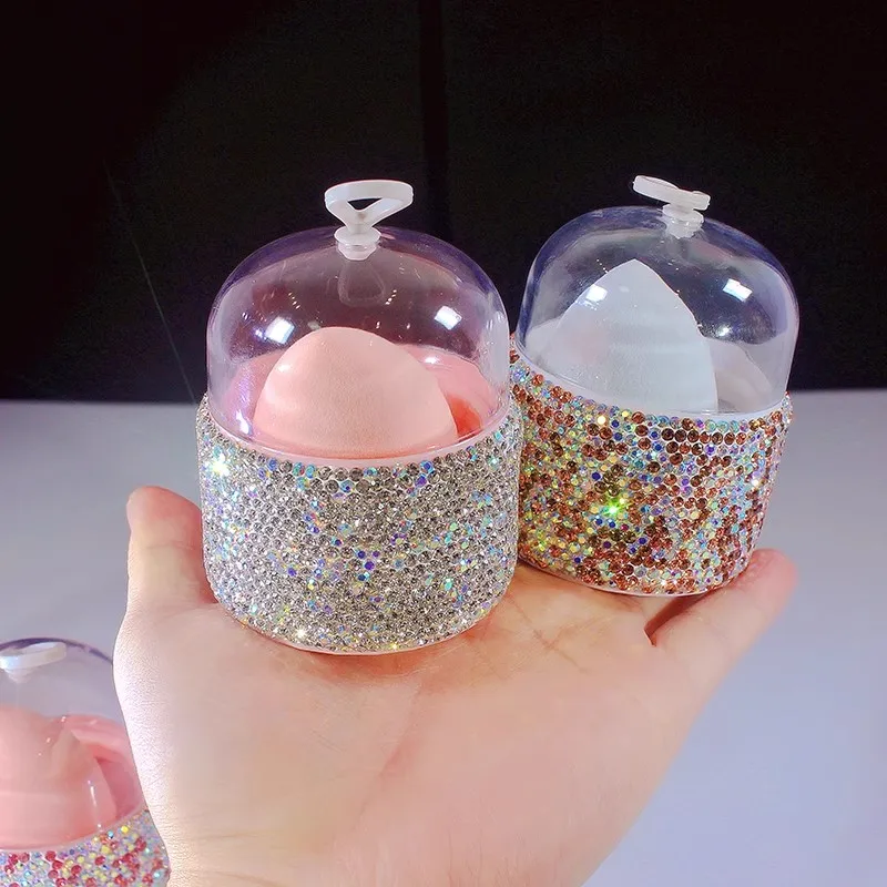 

Luxury Lady Make Up Egg's Box/Container ,Mini Pocket Handmade Sparkle Rhinestone Stunning Box