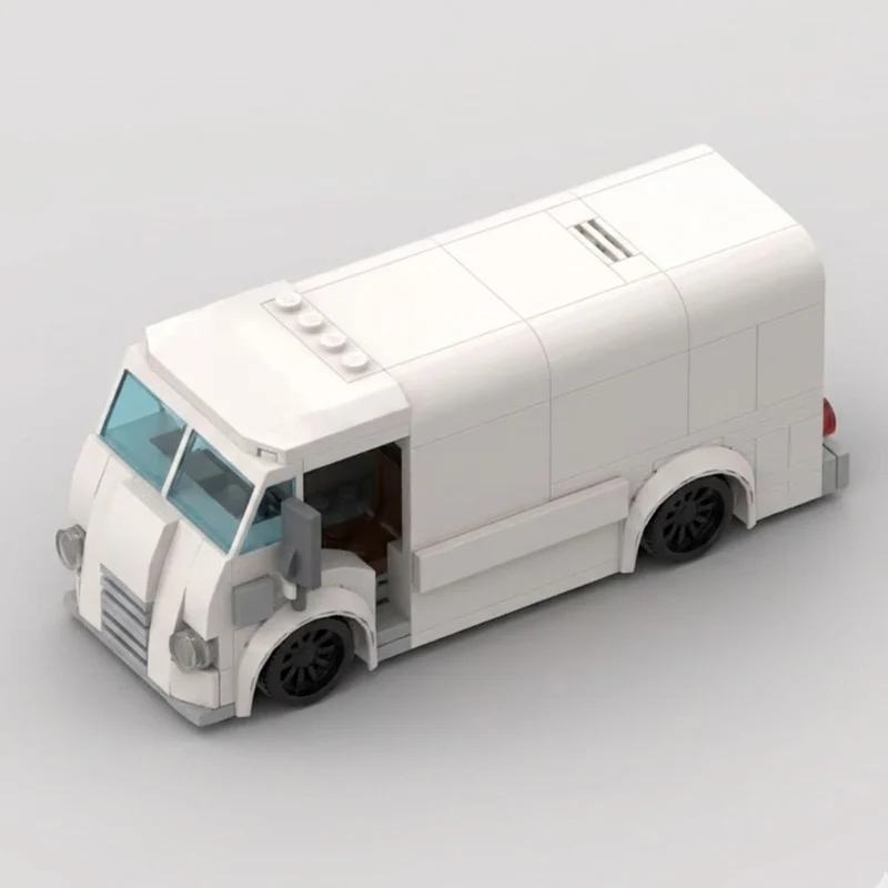 Конструктор QWERT City Car Model MOC: Белый ретро-фургон, модульная технология, детские сборные игрушки, подарочный набор на праздники
