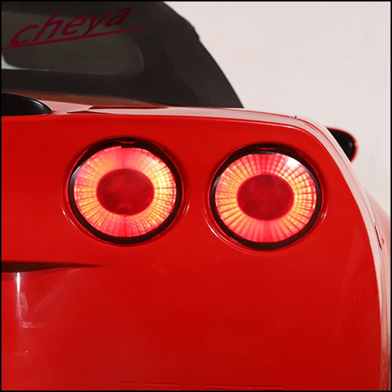 X4 سيارة الخلفية الذيل مصباح حلقة الزخرفية لشروليه كورفيت C6 ZR1 Z06 2005-2013 تعديل الخارجي الملحقات