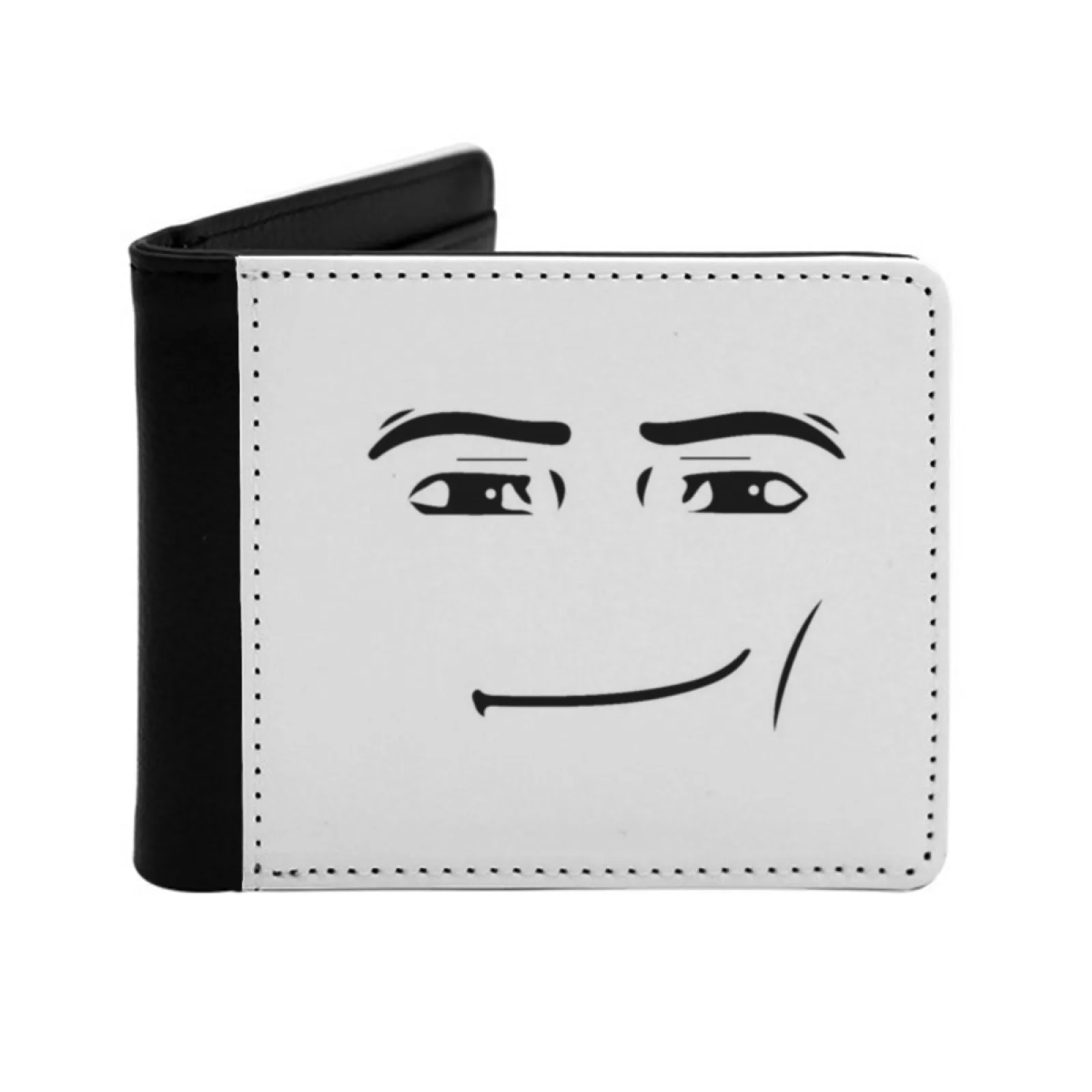 Man Face Short Men's Wallet Multifunction Purse Male Pu Leather Wallet Meme Dank Funny Face Random Personalized Print Vintage