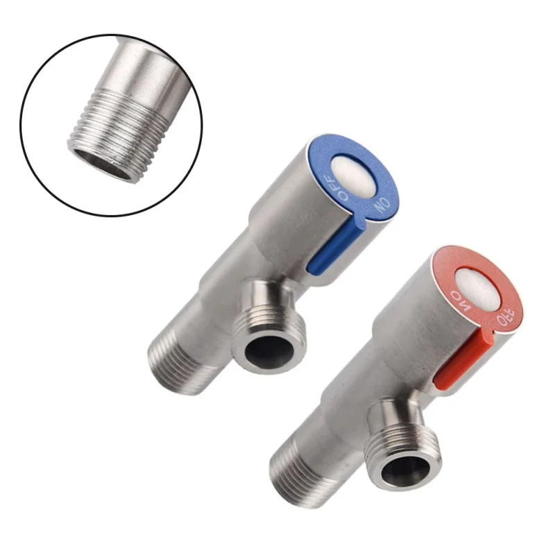 1pc Triangle Valve Toilet Water Stop Valve Water Heater Valve Stainless Steel For Bathrooms Kitchen Balconies Toilet Accessories