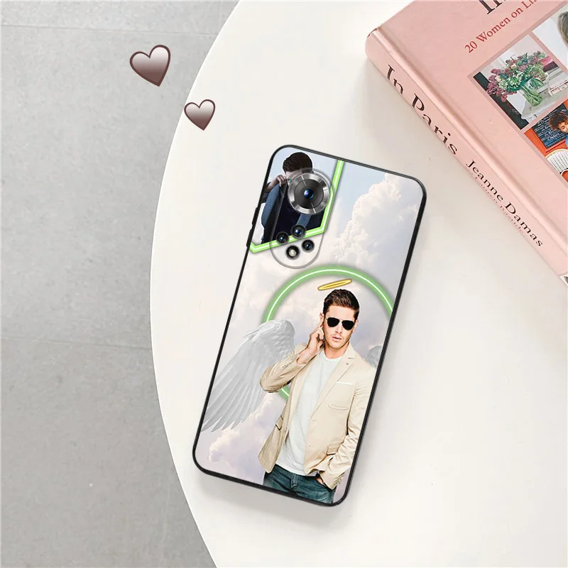 Black Matte Phone Case for Honor X8b X8 X7 X6 a X9b 90 70 Magic5 Supernatural Jensen Ackles Huawei P40 P30 P20 Psmart Soft Cover