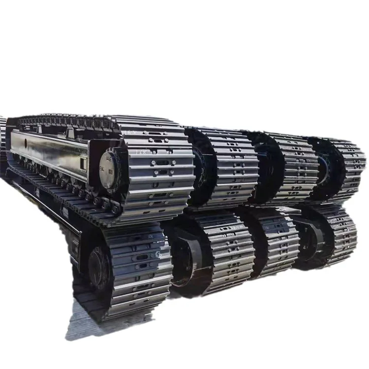 10 tons 20 tons large Hydraulic steel/rubber  track chassis mining engineering track chassis assembly undercarriage