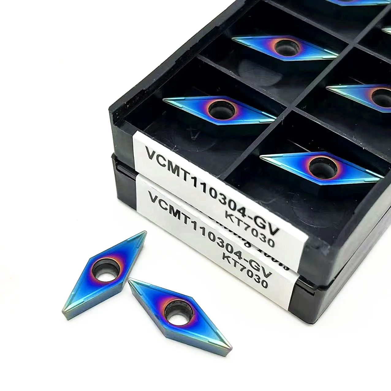Alta qualità VCMT110304 GV KT7030 inserto in metallo duro lavorazione dell'acciaio VCMT 110304 GV KT7030 inserto per tornitura interna carburo di tungsteno