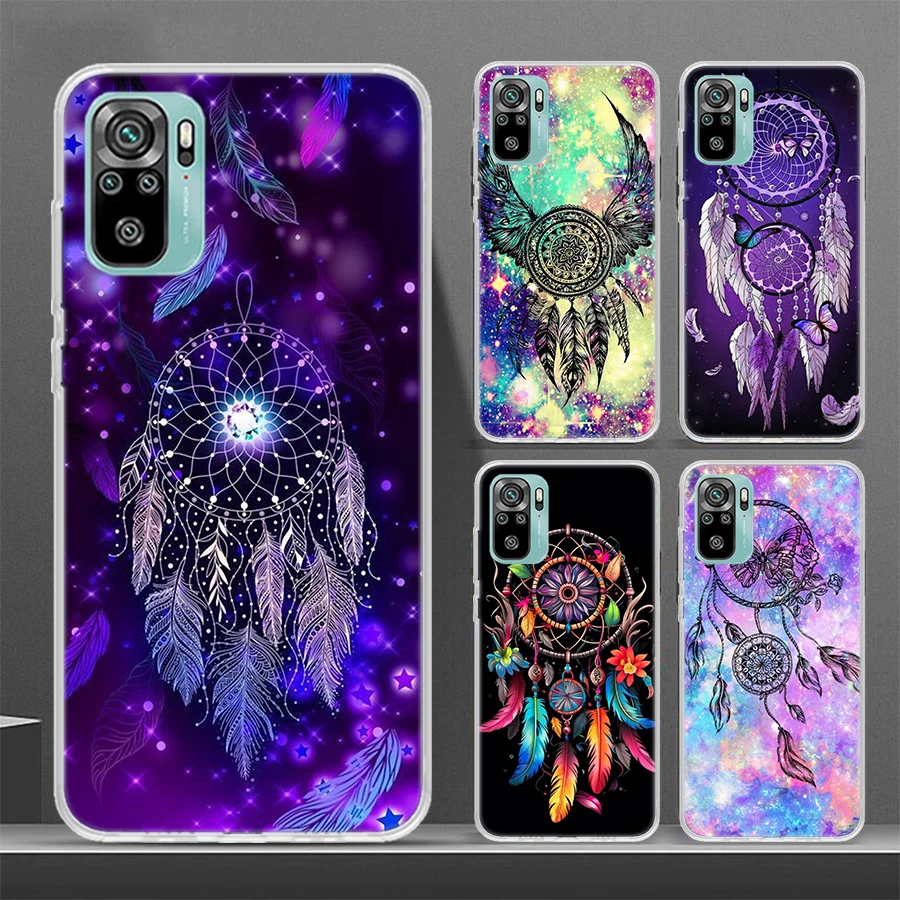 Retro Feather Dreamcatcher Phone Case for Xiaomi Redmi 12 12C 9 9A 9C 9T 10 10A 10C 8 8A 7 7A 6 6A 6 Pro S2 K20 K30 K40 Soft Cov