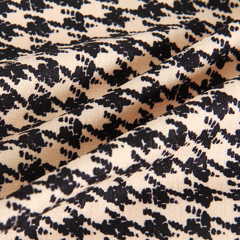 Polyester Fabric Cloth Per Meter Material Houndstooth Pattern Printed Dress Handmade Fabrics Cloth Per Meter