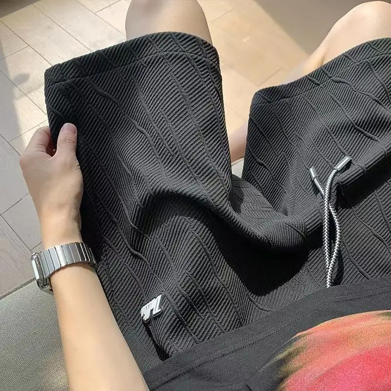 

Cargo Shorts Men's Fashion Summer Ins Casual Black Pants Students Comfortable Trend Port Wind Gym Beach Shorts Outwear Men