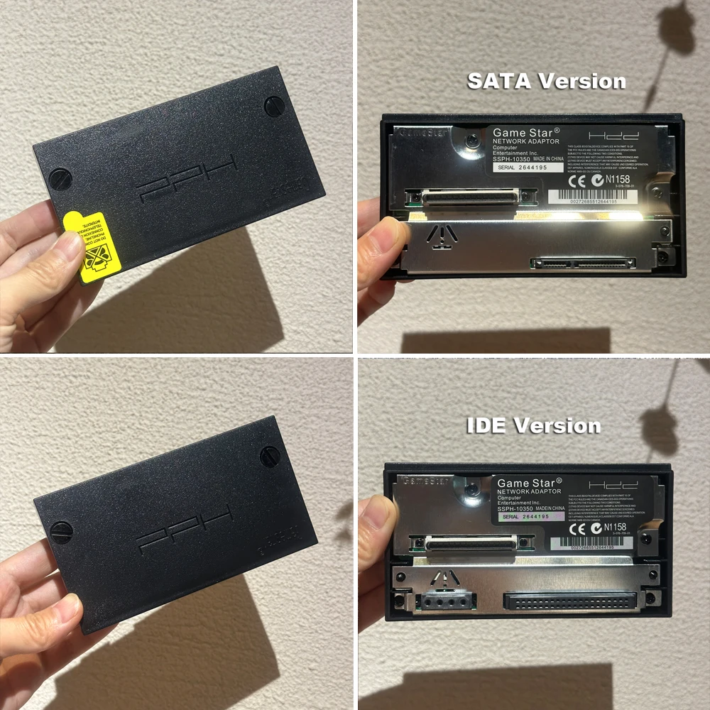 Console portátil adaptador de placa de rede, SATA, IDE Interface, placa de rede paralela, HDD Gaming Acessórios para PS2, 2.5 in, 3.5 in