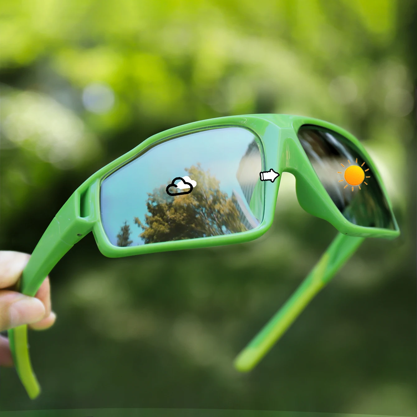 Mode Photochrome Sonnenbrille Männer Frauen Outdoor Sport Mtb Fahrrad Radfahren Angeln Brillen Platz Winddicht Klassische Brille – Detail 5