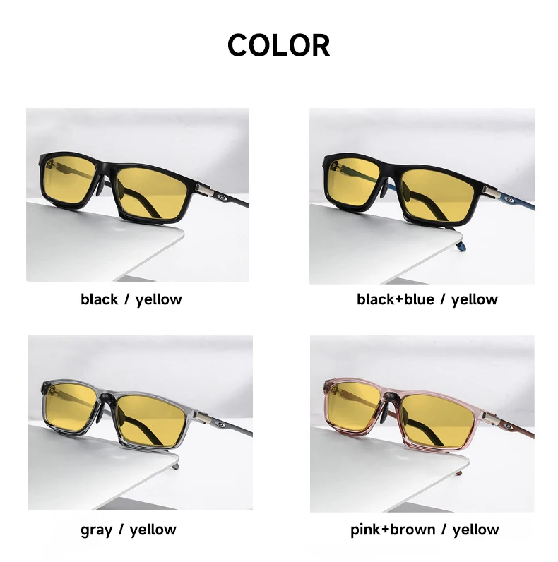 Hohe Qualität Polarisierte Nachtsicht Sonnenbrille Männer Frühling Tempel UV400 Fahren Sonnenbrille TR90 Rahmen Brillen – Detail 4