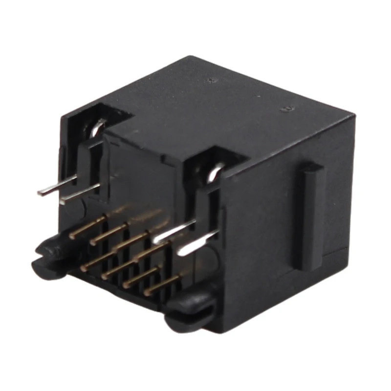 180-degree fully plastic 8P8C with positioning column RJ45 connector vertical plug-in network interface