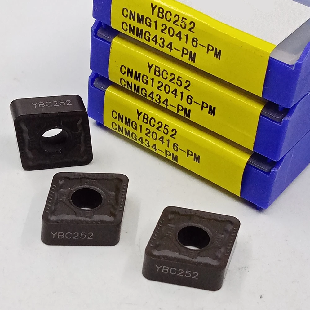 ZCC CNMG 120416 PM YBC251 CNMG120416-PM YBC351 Lathe Cutting Tools Coated Cemented Carbide Turning Inserts FOR STEEL Steel