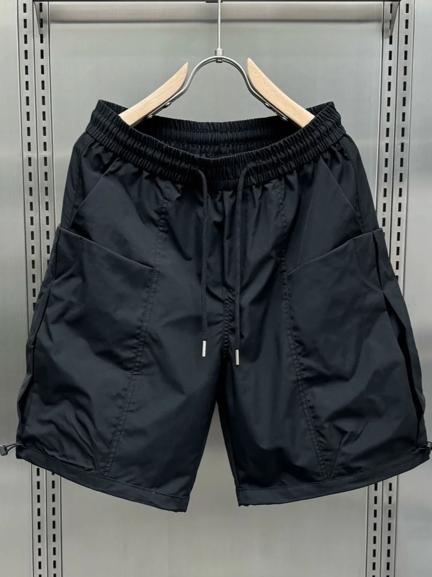 

Мужская уличная спецодежда ort Pants Summer Thin Ice Silk Qui Dry Straight Leg Mid-Length Trendy American Sle Five-Quarter ...