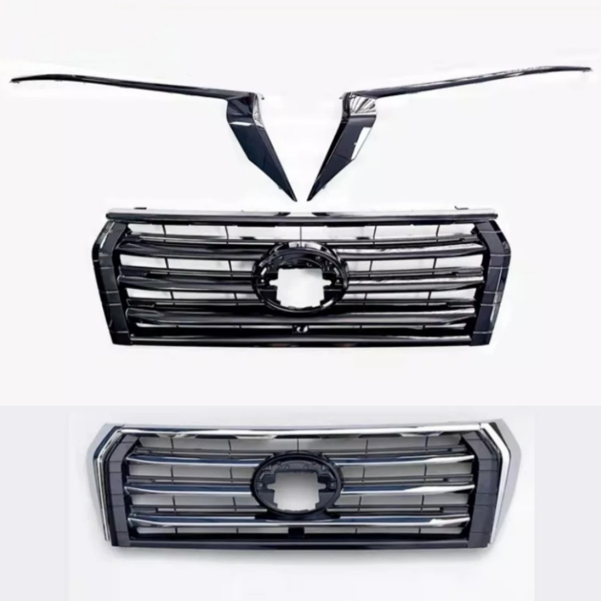 

Chrome Front Grille Car Radiator Grill for Toyota Prado 2018-2023 Modified New Style Black Bumper Net