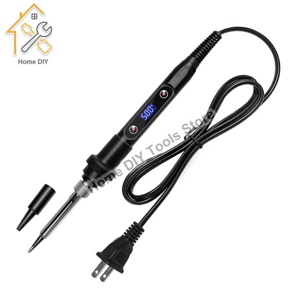 

Adjustable Temperature Electric Soldering Iron Kit 220V 110V 80W Welding Solder Rework Station Heat Pencil Tips Repair Tool