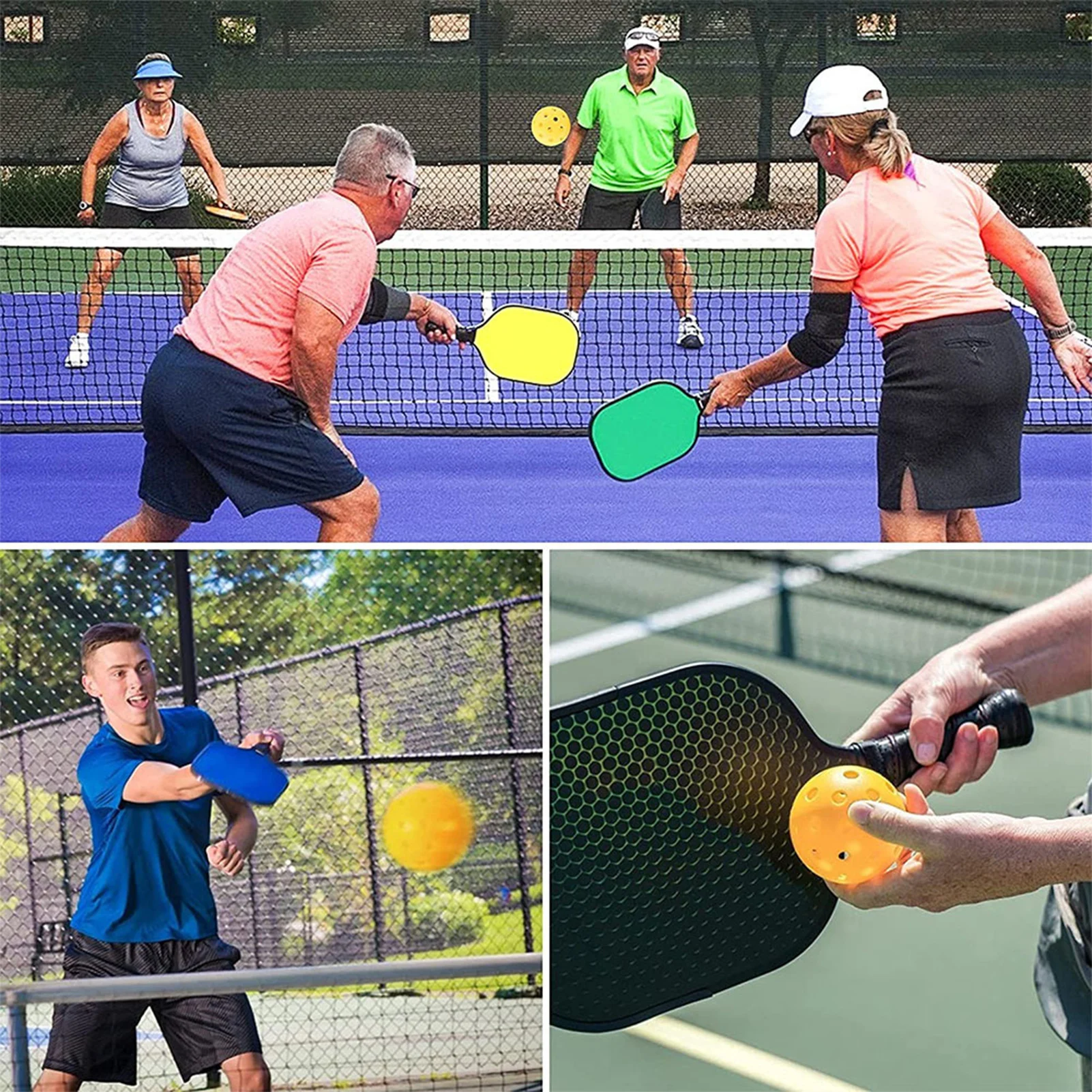 Pickleballs ao ar livre para homens e mulheres, 74mm, torneio aprovado, presentes para amantes, esportes