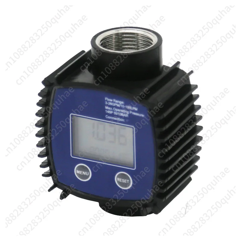 K24 Electronic Turbine Gear Flow Meter Stainless Steel PPS Plastic Tube Thread Automatic