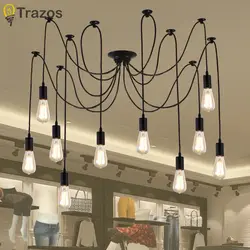 Simple Chandelier Restaurant Clothing Shop Industrial Wind Multi-head Spider Light Home Living Room Bedroom Retro Light