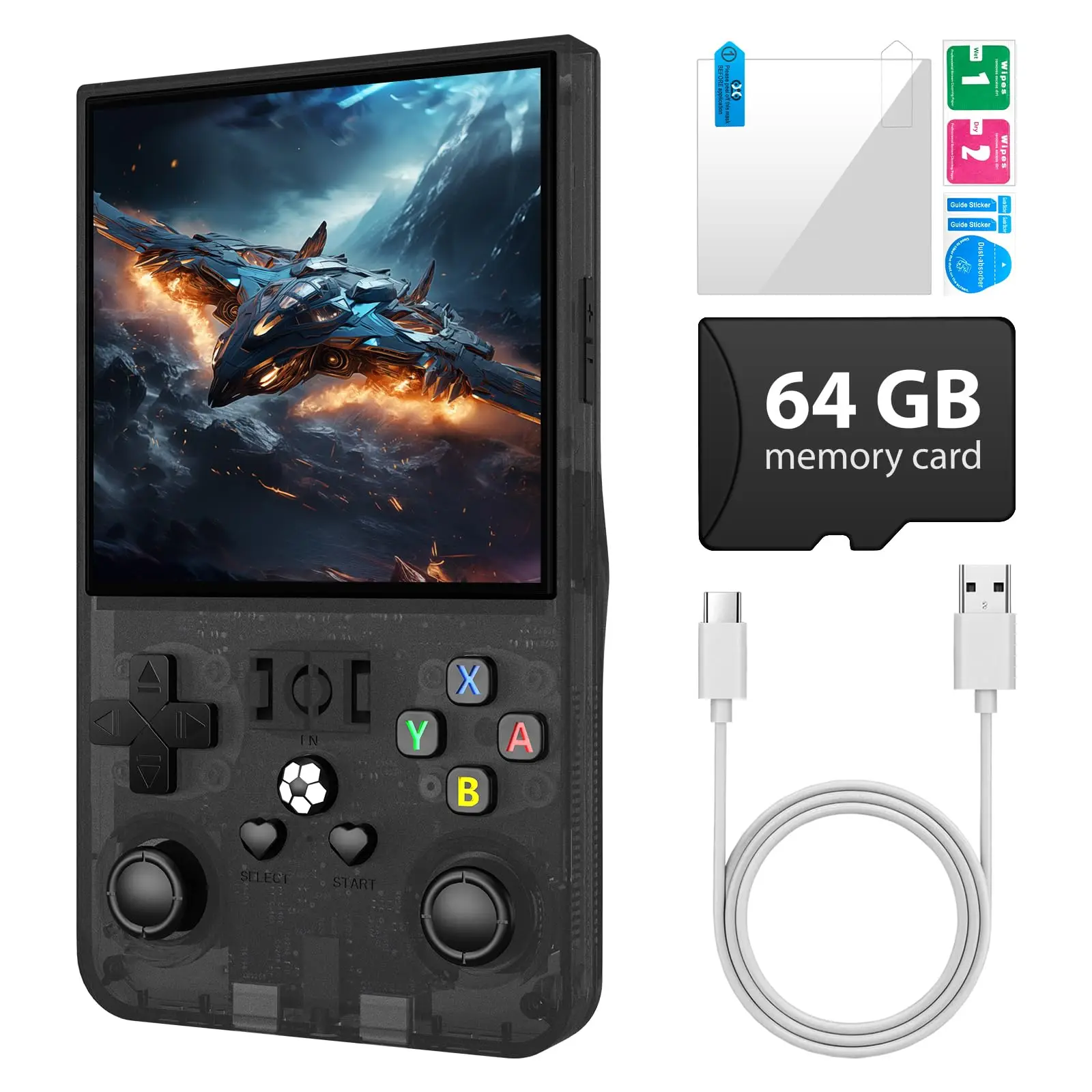 

R36S Max Retro Handheld Video Game Console Linux System 4.0 Inch IPS Screen Portable Game Console 64GB 20000+ Classic Games