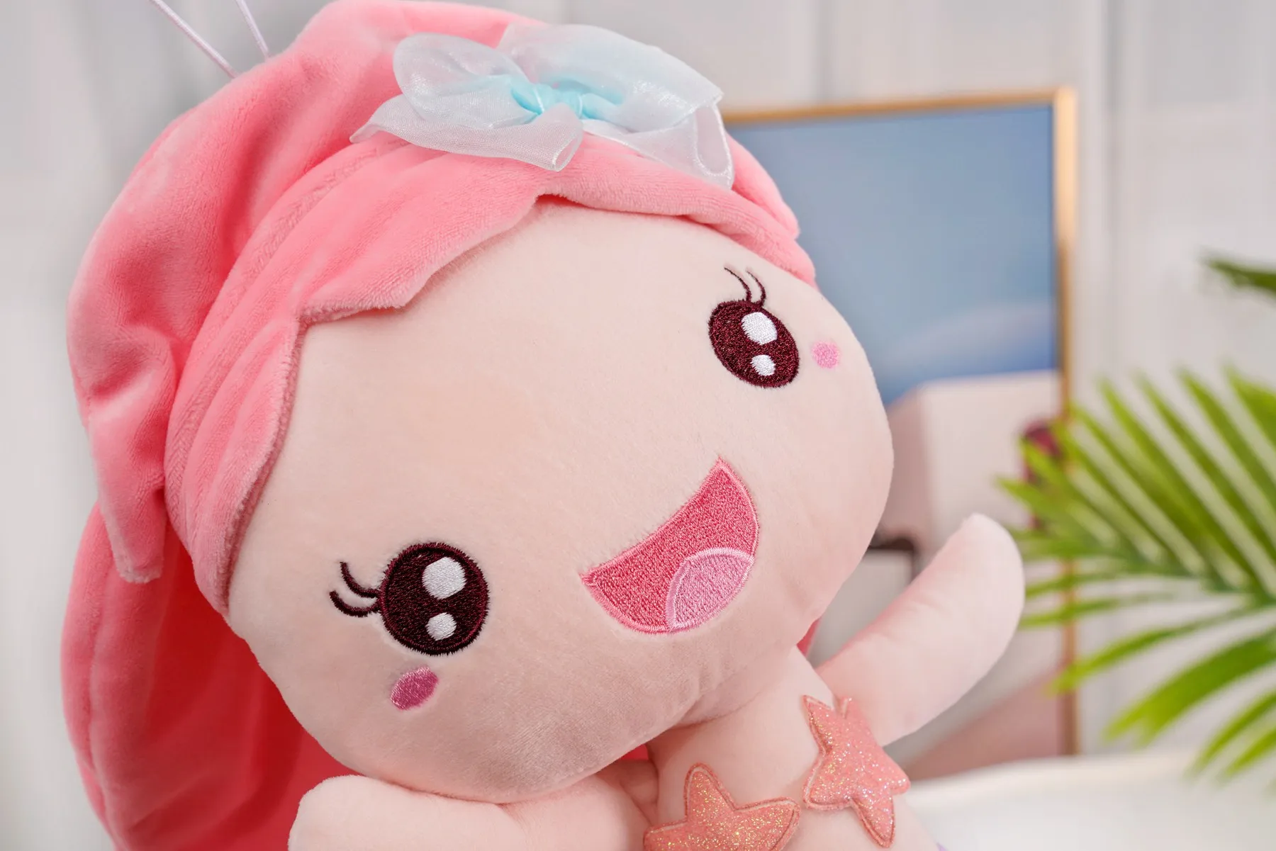 Hochwertige Stoffpuppe im Prinzessinnen-Stil, Meerjungfrau-Plüschpuppen, bestes Geschenk, Spielzeug für Kinder, Mädchen, Heimdekoration, Geburtstagsgeschenk für Kinder – Detail 11