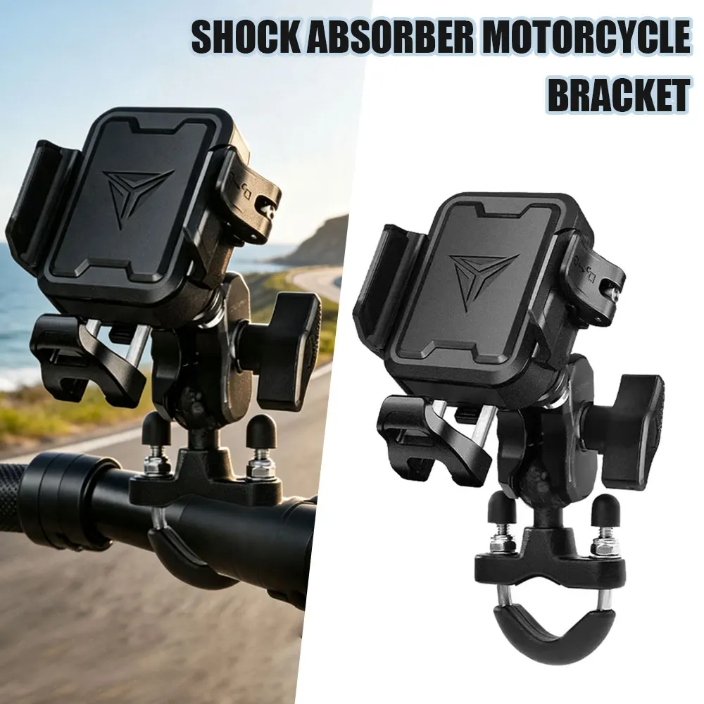 Quickly Release Shockproof Motorcycle Phone Holder Anti-Theft Motorcycle Mount Navigation Bicycle Bracket Handlebar Mirror Stand