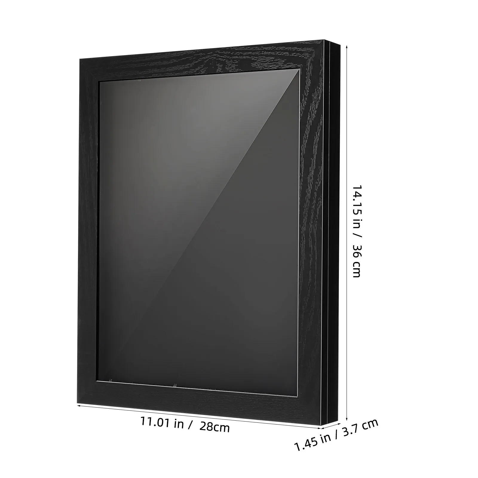 Wooden Sports Display Case 14x11 Inch Clear Acrylic Front Shirt Frame for Jerseys Uniforms T Shirts Memorabilia Collectibles
