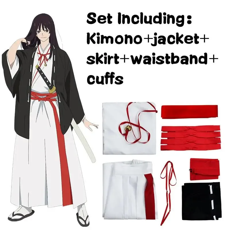 NewAnime Jigoku Raku Costume Cosplay Yamada Asaemon Uniforme Kimon Aza Toma Parrucca Abbigliamento di Halloween New2025