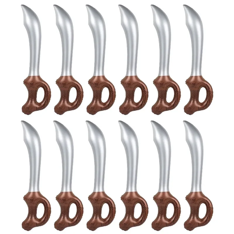20PCS Inflatable Mimic Pirate Swords Kids Pirate Theme Birthday Party Decor Favors Gift Toy Halloween Captain Cosplay Supplies