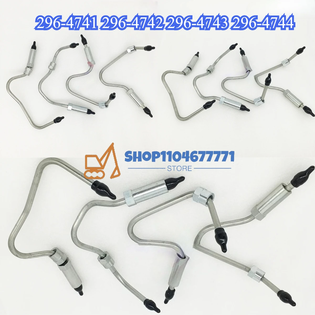 312D 313D 315DL 318DL 319D C4.2 New Engine Nozzle Piping Fuel Injection Lines Oil Pipe 296-4741 296-4742 296-4743 296-4744