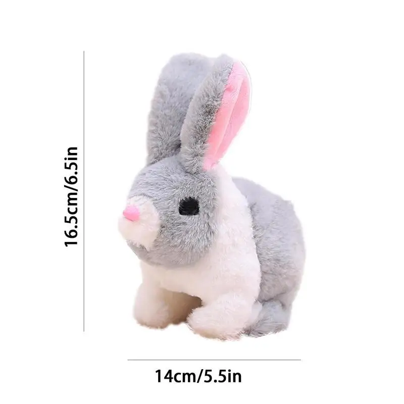 Peluche eléctrico interactivo de conejito para niños, peluche juguete de hecho a mano, Animal de peluche suave, conejo, Robot de peluche, decoración de Ester para el hogar