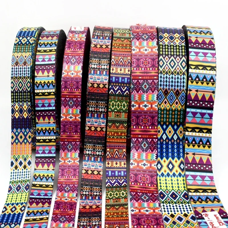 2/5/8/10M Meetee 38/50mm Ethnic Jacquard Nylon Webbing Luggage Strap Printed Ribbon Tapes Belt Sling Band Trimmings Sewing Bias