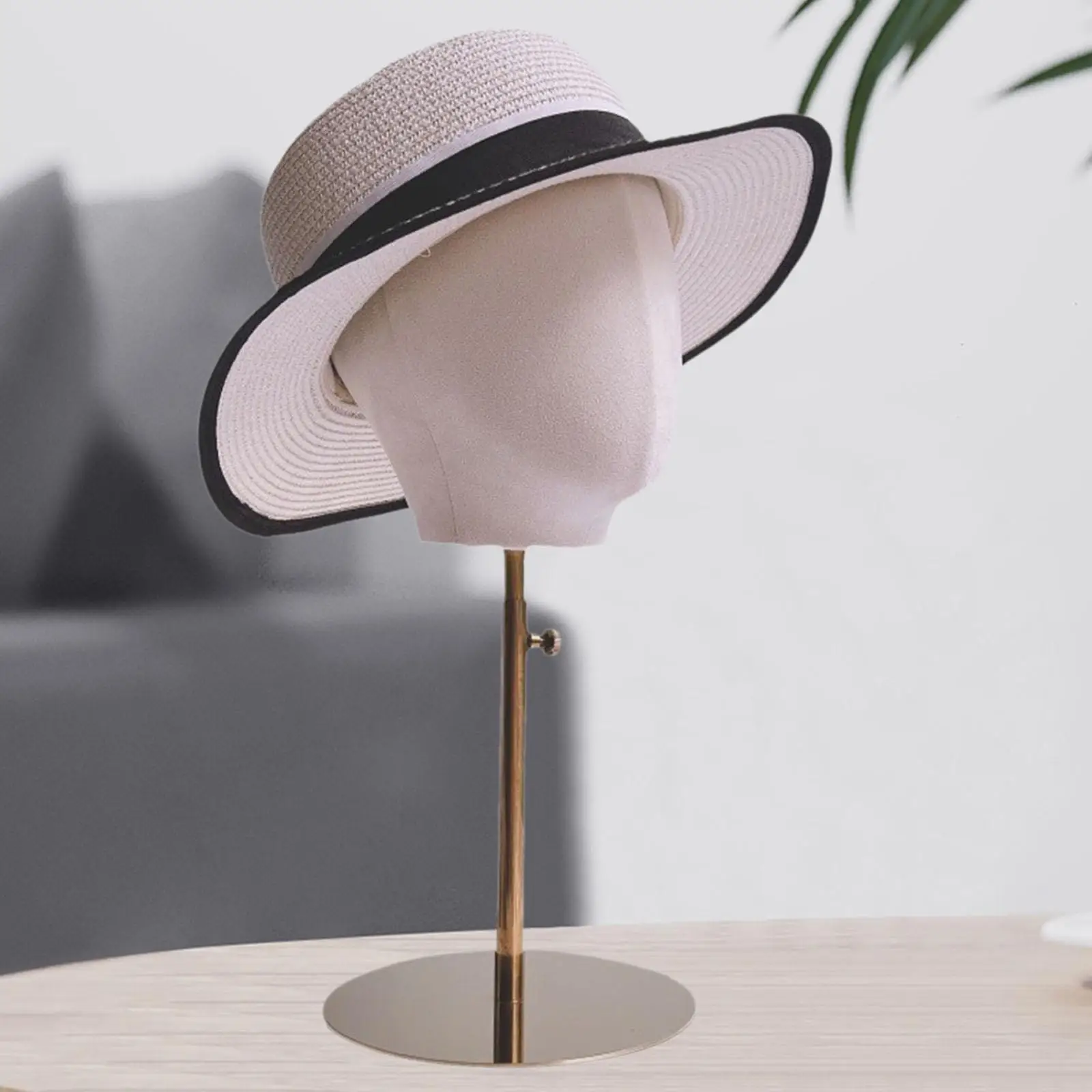 Hat Display Holder, Manikin Adjustable Height Freestanding, Fashion Versatile Wig Stand Holder, with Base for Shopping Mall