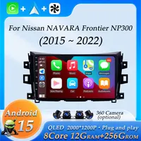Android 15 para Nissan NAVARA Frontier NP300 2015 - 2022 inalámbrico CarPlay Radio de coche reproductor Multimedia navegación GPS DSP estéreo
