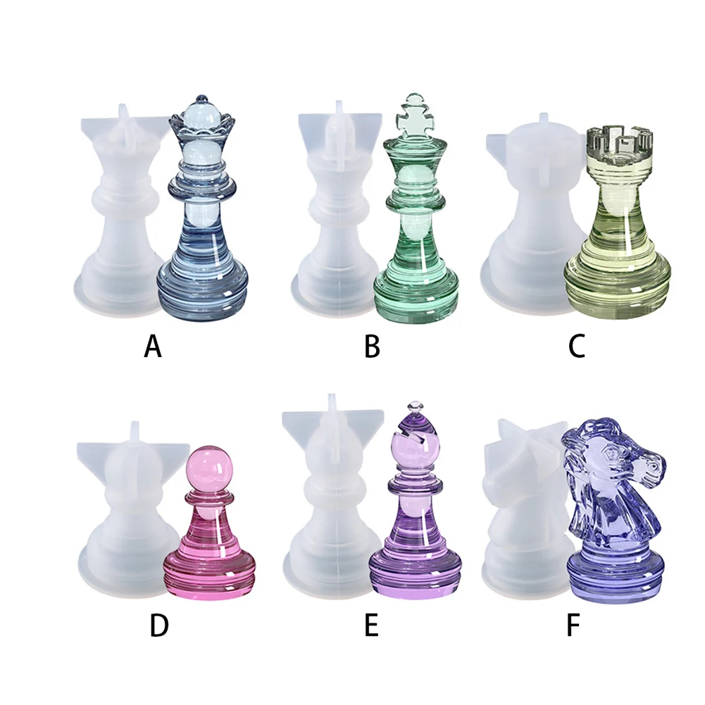 International Chess Pieces Epoxy Resin Mold Silicone Handmade Crafts Maker Mould